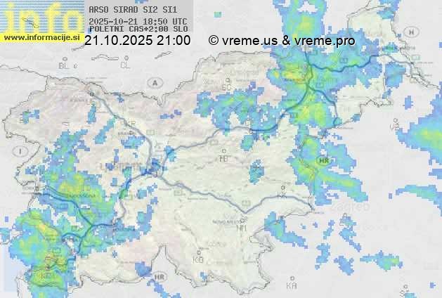 Radarska karta padavin