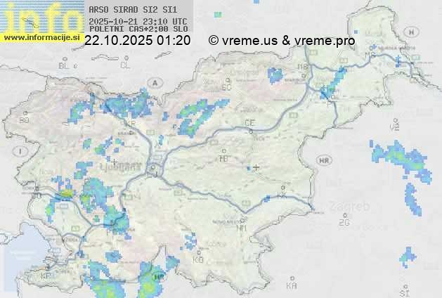 Radarska karta padavin