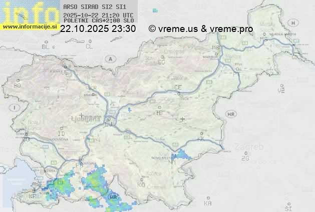 Radarska karta padavin
