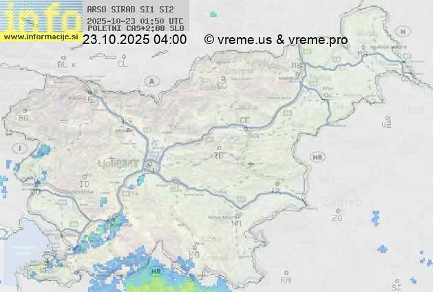 Radarska karta padavin