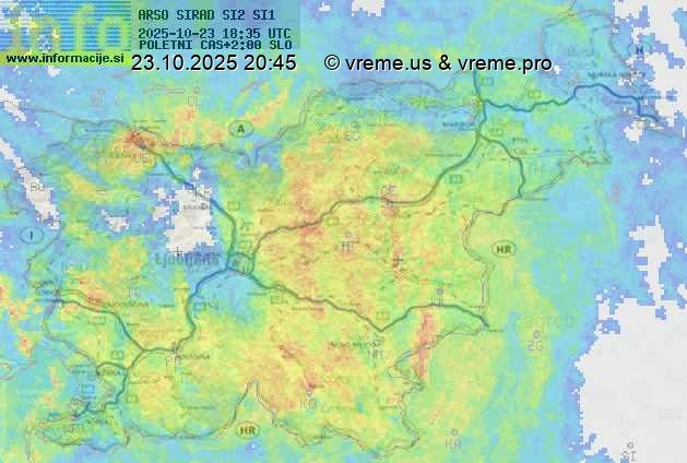 Radarska karta padavin