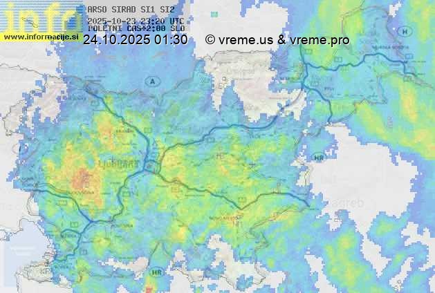 Radarska karta padavin