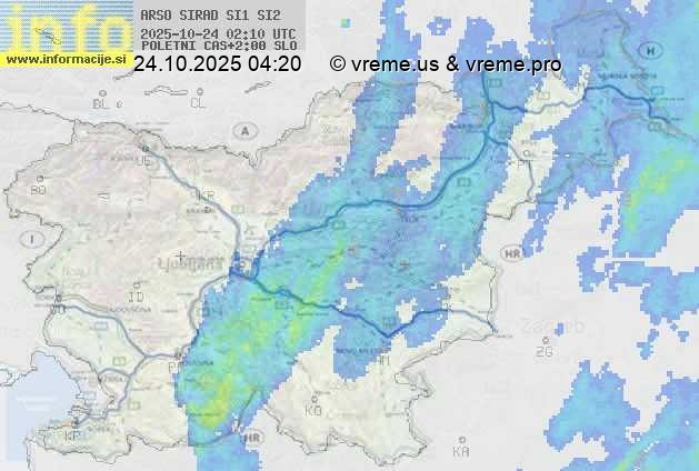 Radarska karta padavin