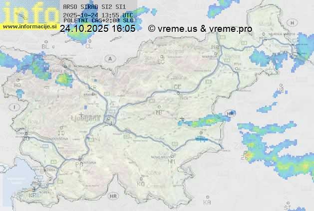 Radarska karta padavin