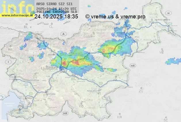 Radarska karta padavin