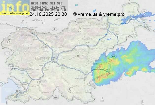 Radarska karta padavin