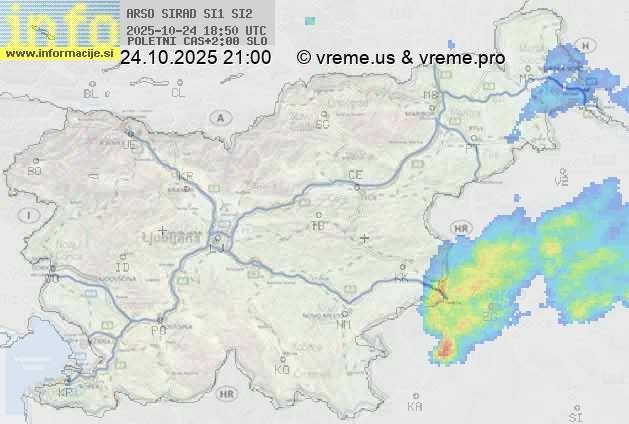 Radarska karta padavin