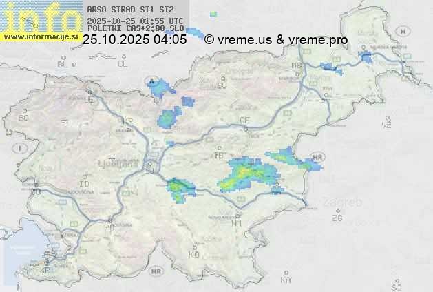 Radarska karta padavin