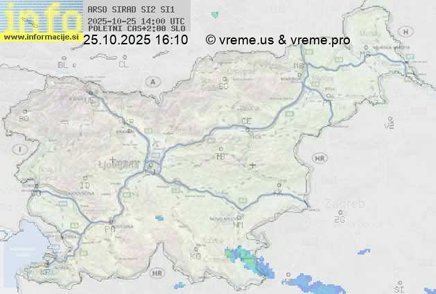 Radarska karta padavin