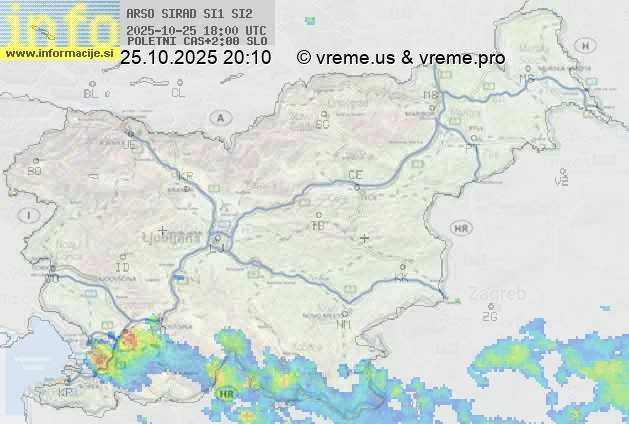 Radarska karta padavin