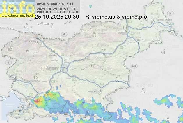 Radarska karta padavin