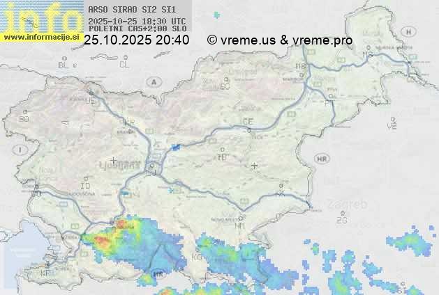 Radarska karta padavin