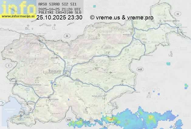 Radarska karta padavin
