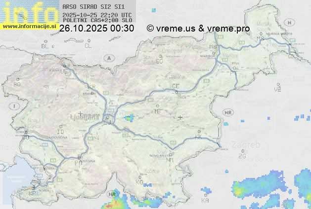 Radarska karta padavin