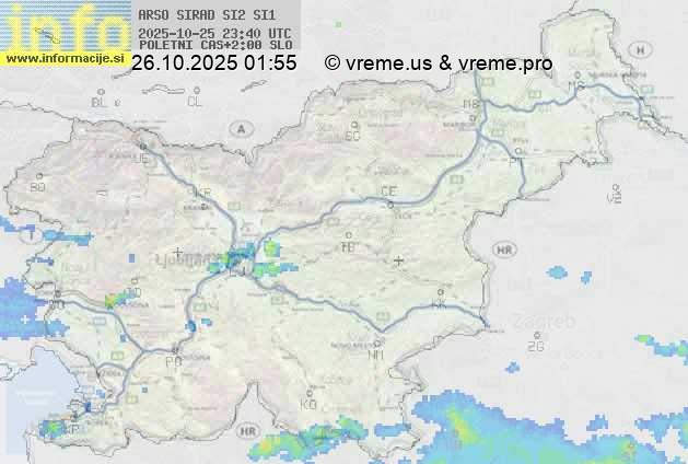 Radarska karta padavin