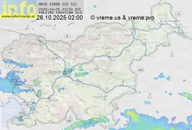 Radarska karta padavin