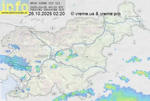 Radarska karta padavin