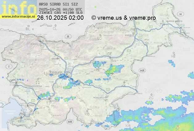 Radarska karta padavin