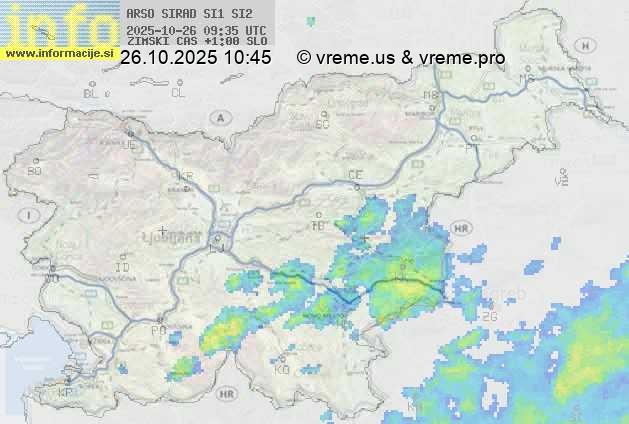 Radarska karta padavin