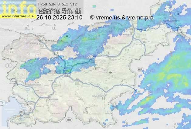 Radarska karta padavin