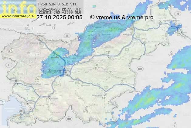 Radarska karta padavin
