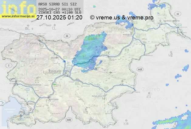Radarska karta padavin
