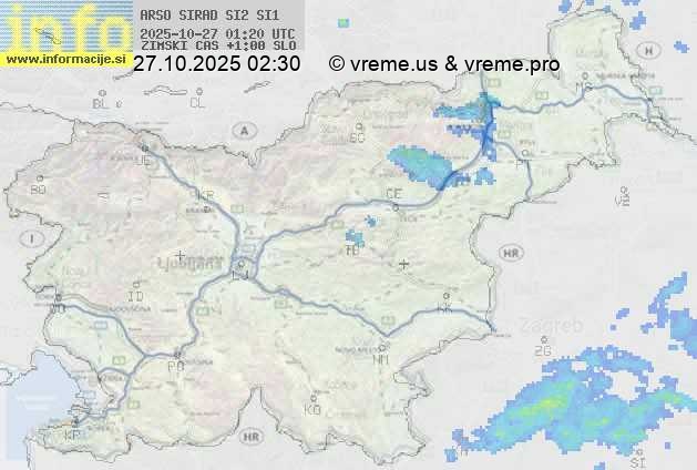 Radarska karta padavin