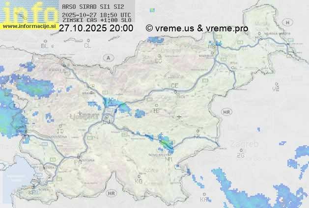 Radarska karta padavin