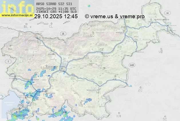 Radarska karta padavin