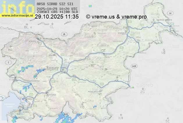 Radarska karta padavin