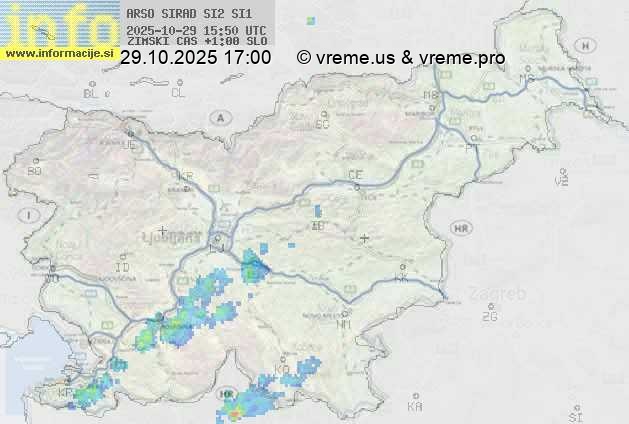 Radarska karta padavin