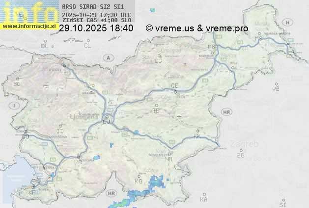 Radarska karta padavin