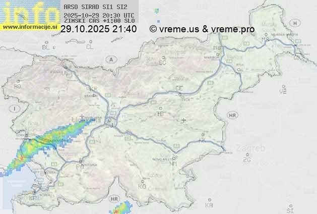 Radarska karta padavin