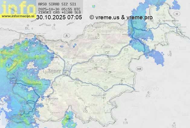 Radarska karta padavin