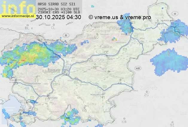 Radarska karta padavin