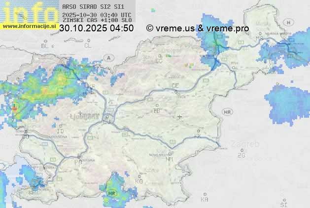 Radarska karta padavin