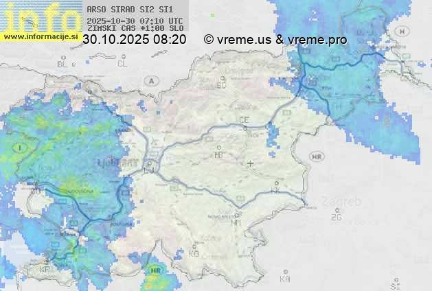 Radarska karta padavin