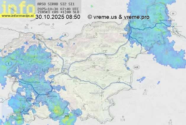 Radarska karta padavin
