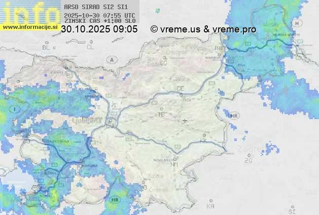 Radarska karta padavin