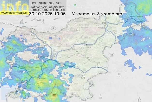 Radarska karta padavin