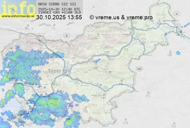 Radarska karta padavin