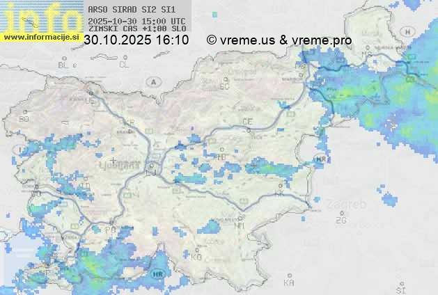 Radarska karta padavin