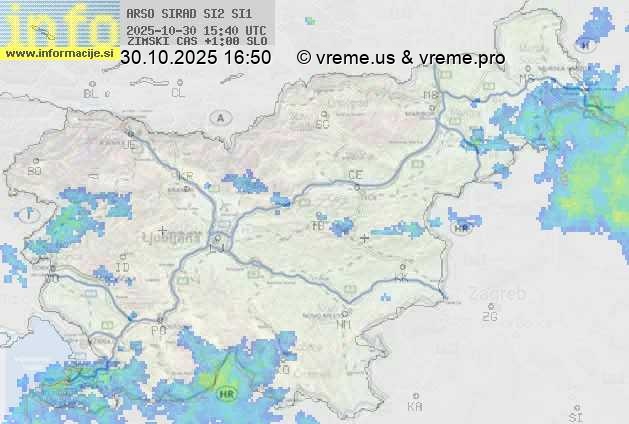 Radarska karta padavin