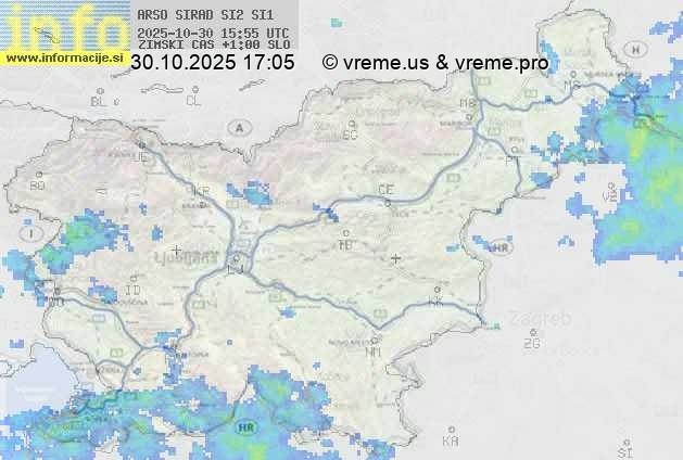 Radarska karta padavin