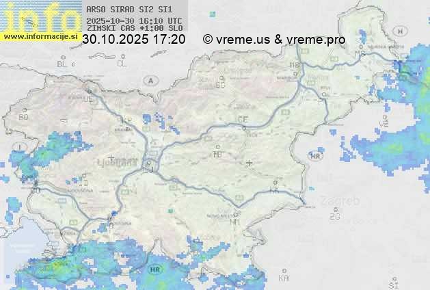 Radarska karta padavin