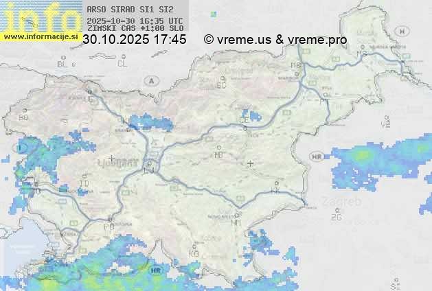 Radarska karta padavin