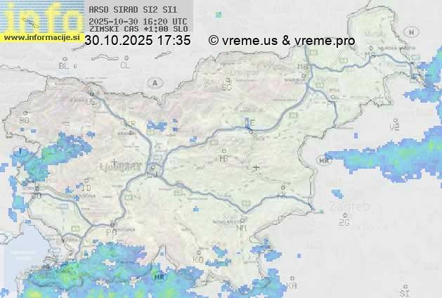 Radarska karta padavin