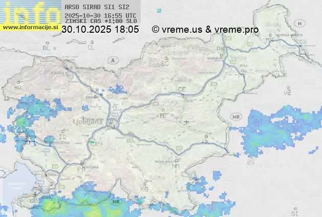 Radarska karta padavin