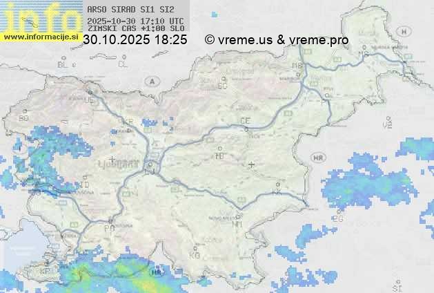 Radarska karta padavin