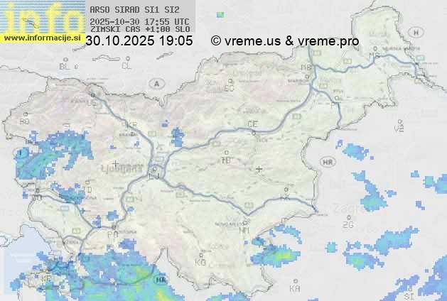 Radarska karta padavin